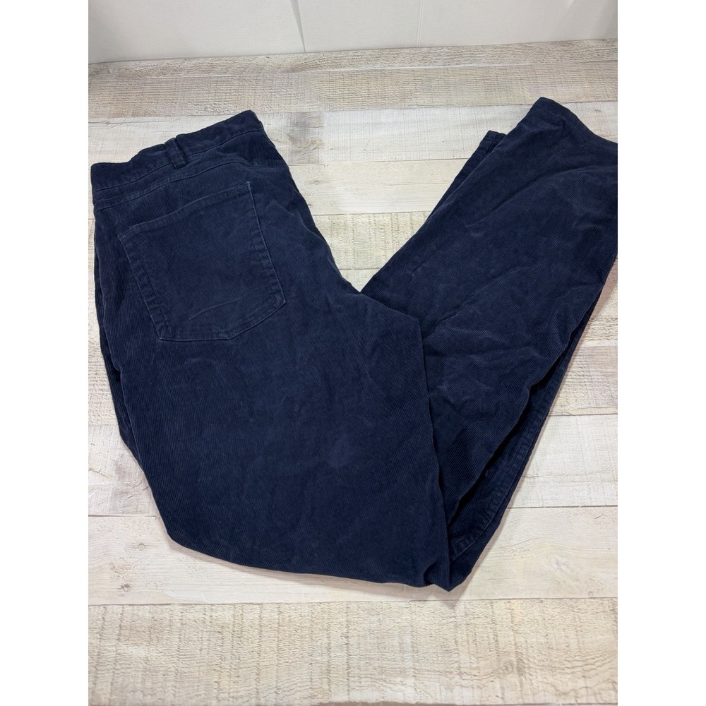 Brooks Brothers Clark Corduroy Pants Men's 38x32 Navy Blue Straight Leg Stretch